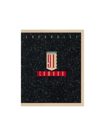 1991 CHEVROLET CAMARO BROCHURE ENGELS