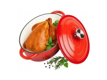 Veiling - Geëmailleerde Gietijzeren Braadpan 6.4 L– Diep