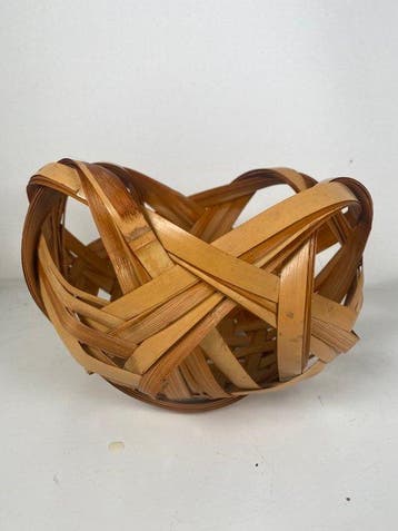 Ikebana vaas - Rattan, Bamboe - Japan - Vintage Ikebana Mand