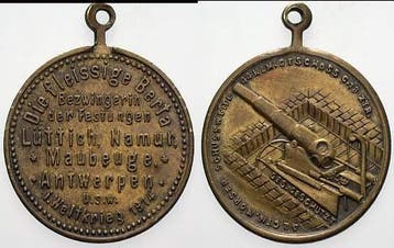 Tragbare Messingmedaille 1914 Eerste wereldoorlog, Verzenden