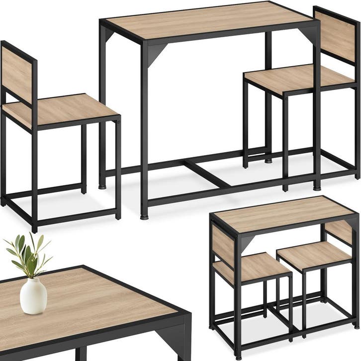 Zitgroep Milton - Industrieel licht hout, eiken Sonoma, Huis en Inrichting, Complete eetkamers, Verzenden
