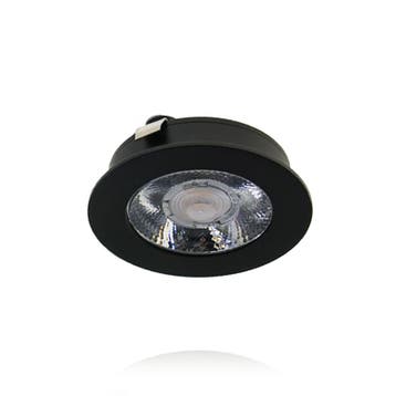 Luxar Mini LED Spot 3W 12V Inbouw IP44 Zwart 14mm hoog, Verzenden