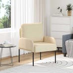 vidaXL bank / zetelen met kussen 55cm Crème Multiplex, Huis en Inrichting, Zetels | Zetels, Verzenden, Nieuw