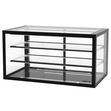 Neutrale Vitrine | INTEGRA | Zwart | 3 Niveaus |, Verzenden