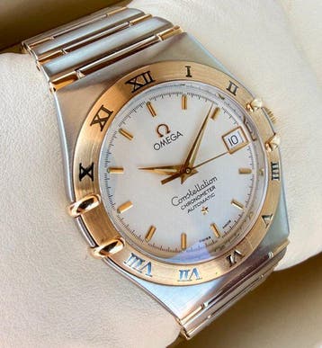 Omega - Constellation Manhattan Steel/gold - 368.1201 -, Nieuw
