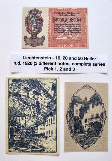 Liechtenstein, Oostenrijk. - 200+ different Notgeld