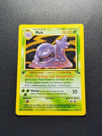 Pokémon - 3 Card - Muk Holo 1° Edizione - Hunter raro 1°, Nieuw