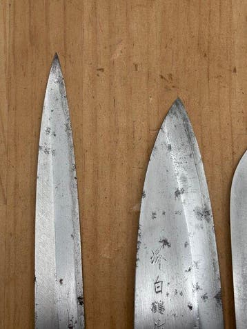 5 Vintage Japanese Kitchen Knives – Seki Magoroku, Kiya
