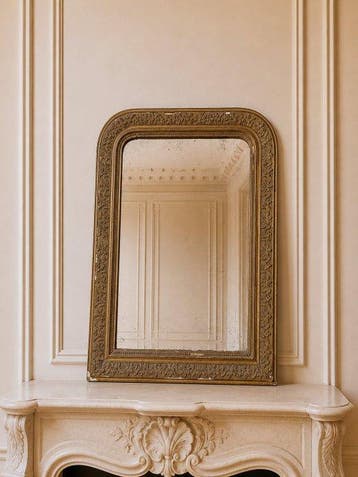Miroir - Bois - Louis Philippe XIXème, Antiek en Kunst