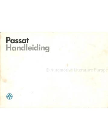 1986 VOLKSWAGEN PASSAT INSTRUCTIEBOEKJE NEDERLANDS