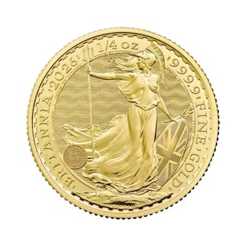 Gouden Britannia munt 2026 1/4 troy ounce