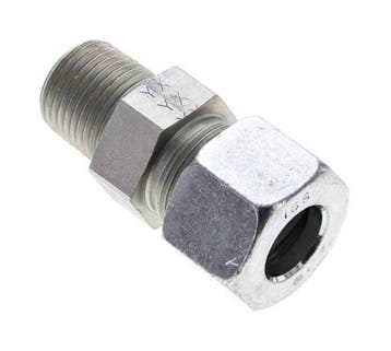 1/2 NPT mâle x 16S Anneau de coupe droit en acier zingué, Verzenden