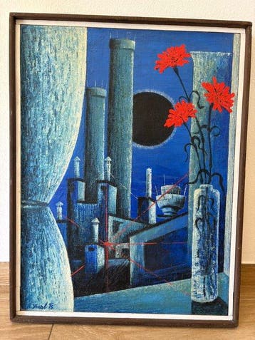 Bohumil Vrzal (1940-2004) - Ped slévárnou v Brn - veerní, Antiek en Kunst