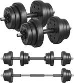 Dumbbells set - 2 x 10 kg - totaal 20 kg - zwart - metalen, Verzenden, Nieuw