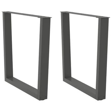 vidaXL Eettafelpoten 2 st V-vormig 90x(72-73,3) cm staal, Verzenden, Nieuw