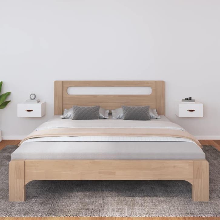 vidaXL Nachtkastjes 2 st wandgemonteerd 40x29,5x22 cm wit, Maison & Meubles, Armoires | Autre, Envoi