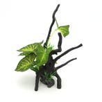 Kunstplant op hout / Aquarium decoratie As-212 (Hardscaping), Verzenden, Plant(en), Steen of Hout