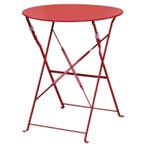 Inklapbare Tafel | Staal | Rood | In-/Outdoor |, Verzenden, Nieuw in verpakking