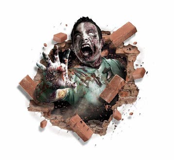 Halloween Wanddecoratie Zombie 80cm, Verzenden