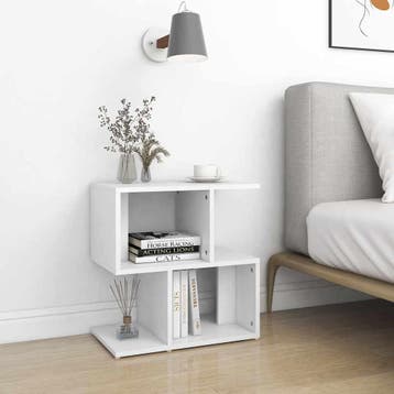 vidaXL Nachtkastjes 2 st 50x30x51,5 cm bewerkt hout wit, Verzenden, Nieuw
