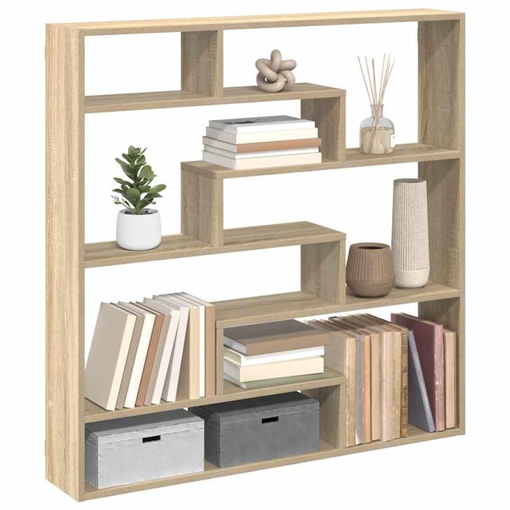 vidaXL Wandschap kubus 7 vakken bewerkt hout sonoma, Huis en Inrichting, Kasten | Wandmeubels, Nieuw, Verzenden