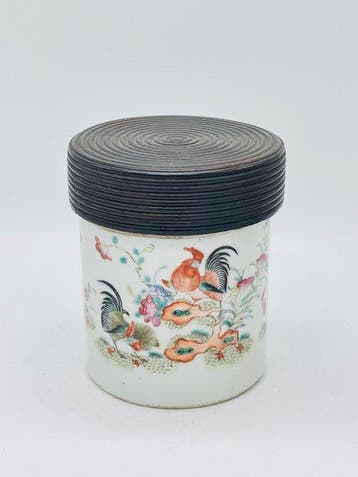 Doos (3) - Porselein, Hout - Collectie dozen