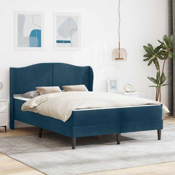 vidaXL Bedframe met hoofdeinde 2 st Blauw 120 x 190 cm, Verzenden, Nieuw