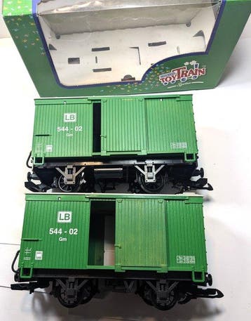 LGB G - 94267 - Modeltrein goederenwagon (2) - 2x afgedekte, Nieuw