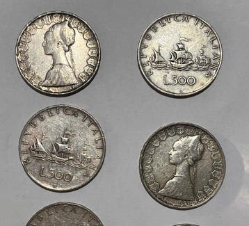 Italië. 500 Lire argento (lotto di 16 monete)