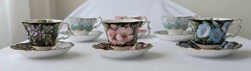 Royal Albert - Zes Grote kop en schotels o.a. Flora Series -