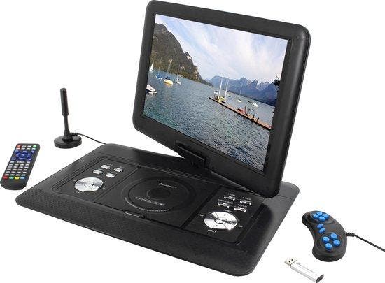 Portable DVD-speler met DVB-T2 HD-tuner en 15,4” TFT-LCD-., Audio, Tv en Foto, DVD spelers, Nieuw, Verzenden