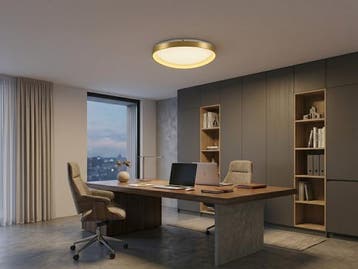 Veiling - Plafondlamp Goud 62cm 50W LED CCT 3 Kleur & 3 Stap, Nieuw