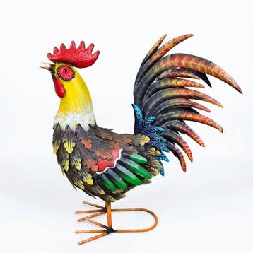 Rooster - 46cm - Beeldje - Staal