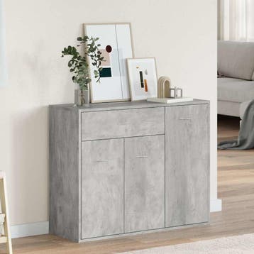 vidaXL Dressoir 88x30x70 cm bewerkt hout betongrijs, Huis en Inrichting, Verzenden, Nieuw
