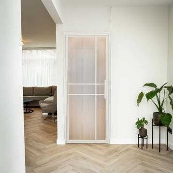 Stalen Binnendeur - Wit - 6 Vlaks - Kanaalglas - Luxe design, Binnendeur