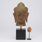 sculptuur, NO RESERVE PRICE - Sculpture Buddha Head - 30 cm