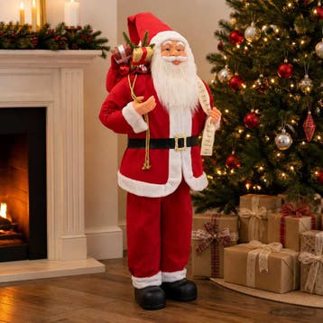 vidaXL Kerstmanfiguur Rood 110 cm Polyester, Verzenden, Nieuw