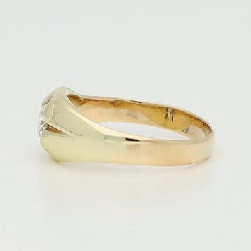 Ring - 14 karaat Geel goud Diamant (Natuurlijk), Handtassen en Accessoires, Nieuw