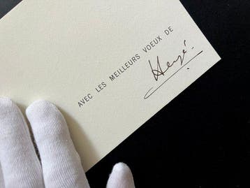 Tintin - 1 Nieuwjaarskaart 1971 ondertekend door Hergé