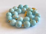 18 karaat (750) goud - Larimar - Armband, Antiek en Kunst