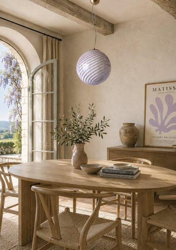 MIMU interior - Lustre - glycine - verre de Murano