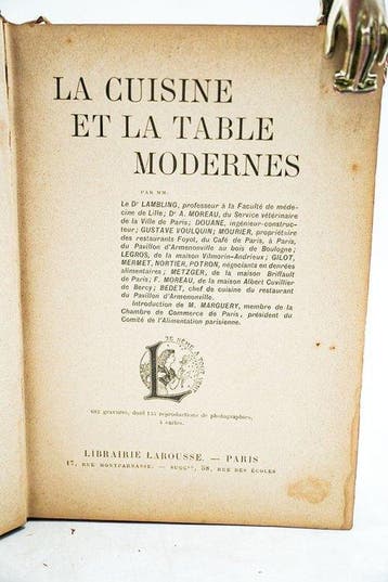 Collectif - La cuisine et la table modernes - 1920, Antiek en Kunst