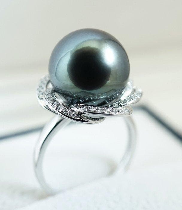 Sans prix de réserve - Bague Or blanc 18 carats - Rikitea, Bijoux, Sacs & Beauté, Bagues