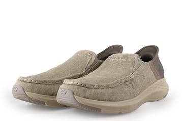 Skechers Instappers in maat 46 Bruin, Kleding | Heren, Schoenen, Bruin, Verzenden, Overige typen, Zo goed als nieuw