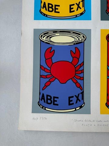 Floch - 4 Boîtes de crabe extra - Hommage à Hergé et Warhol, Nieuw