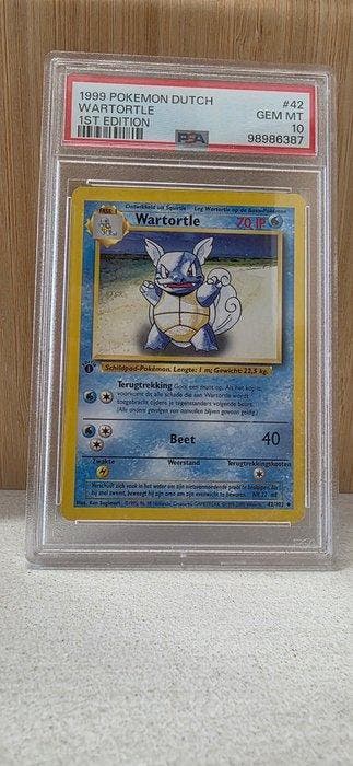 Pokémon - 1 Graded card - Wartortle #42 Première édition -