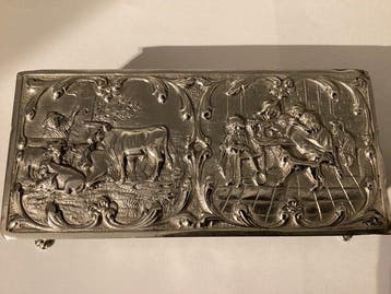 G.Reijnen - Boîte à cuillères - Argent 833 - Boîte argentée, Antiquités & Art