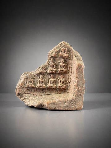 Bagan Terracotta boeddhistische votiefplaatjes - 11 cm, Verzamelen