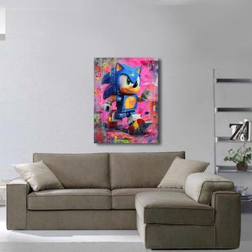 Canvas Fit - Alberto Ricardo - Sonic en acción, Nieuw