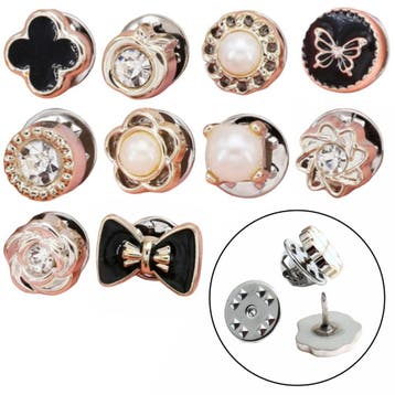 Fako Bijoux - Pin Broche Mini - Steek Pin Knopen Set - 10, Verzenden
